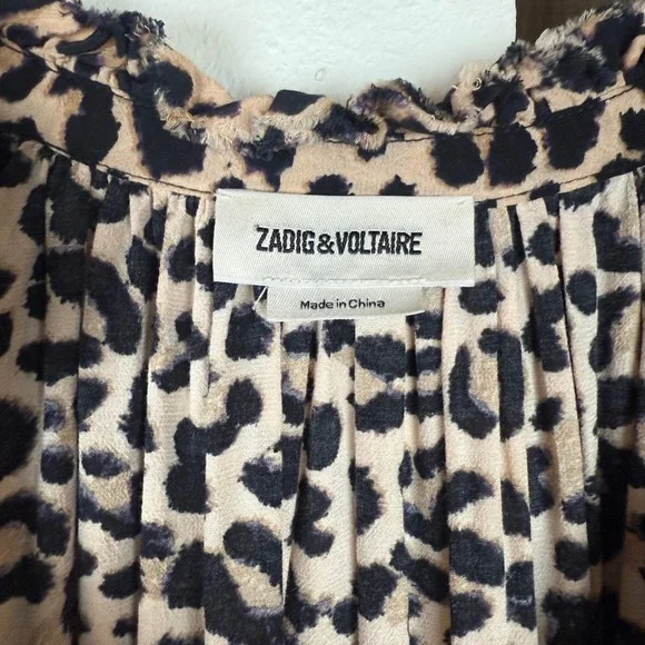 Zadig & Voltaire Theresa Leo‎ Print Blouse - Picture 12 of 13